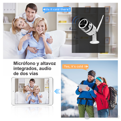 Cámara De Seguridad Exterior e Interior IP Wifi 1080P V380 PRO K2