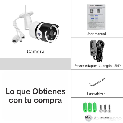 Cámara De Seguridad Exterior e Interior IP Wifi 1080P V380 PRO K2