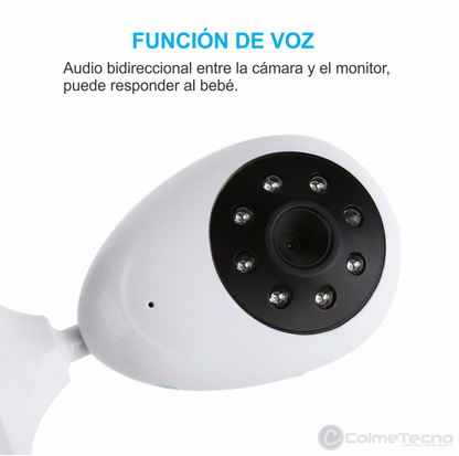 Babycam Monitor De Bebé, Cámara De Seguridad Visión Noct y Zoom