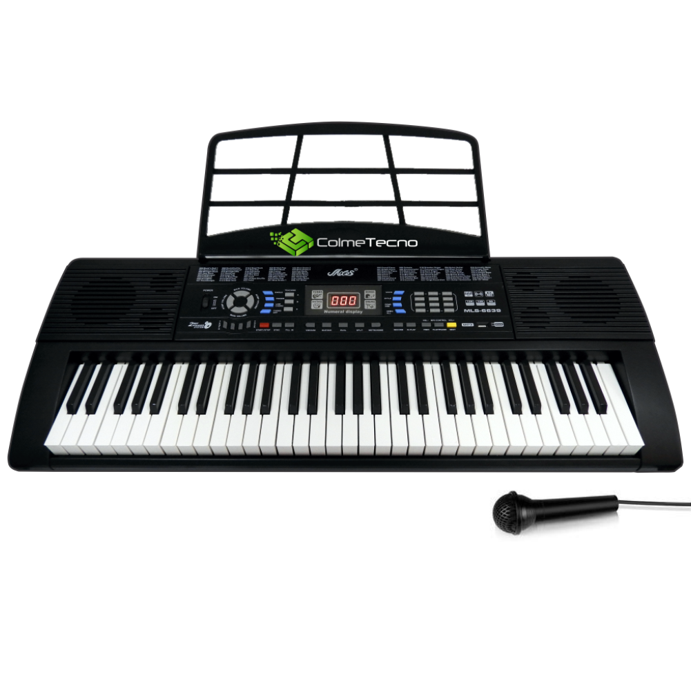 Organeta Piano Electrónico 61 Teclas USB 128 Tonos MLS-6639