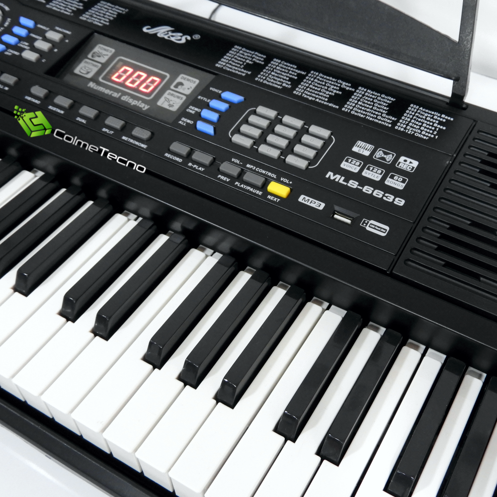 Organeta Piano Electrónico 61 Teclas USB 128 Tonos MLS-6639