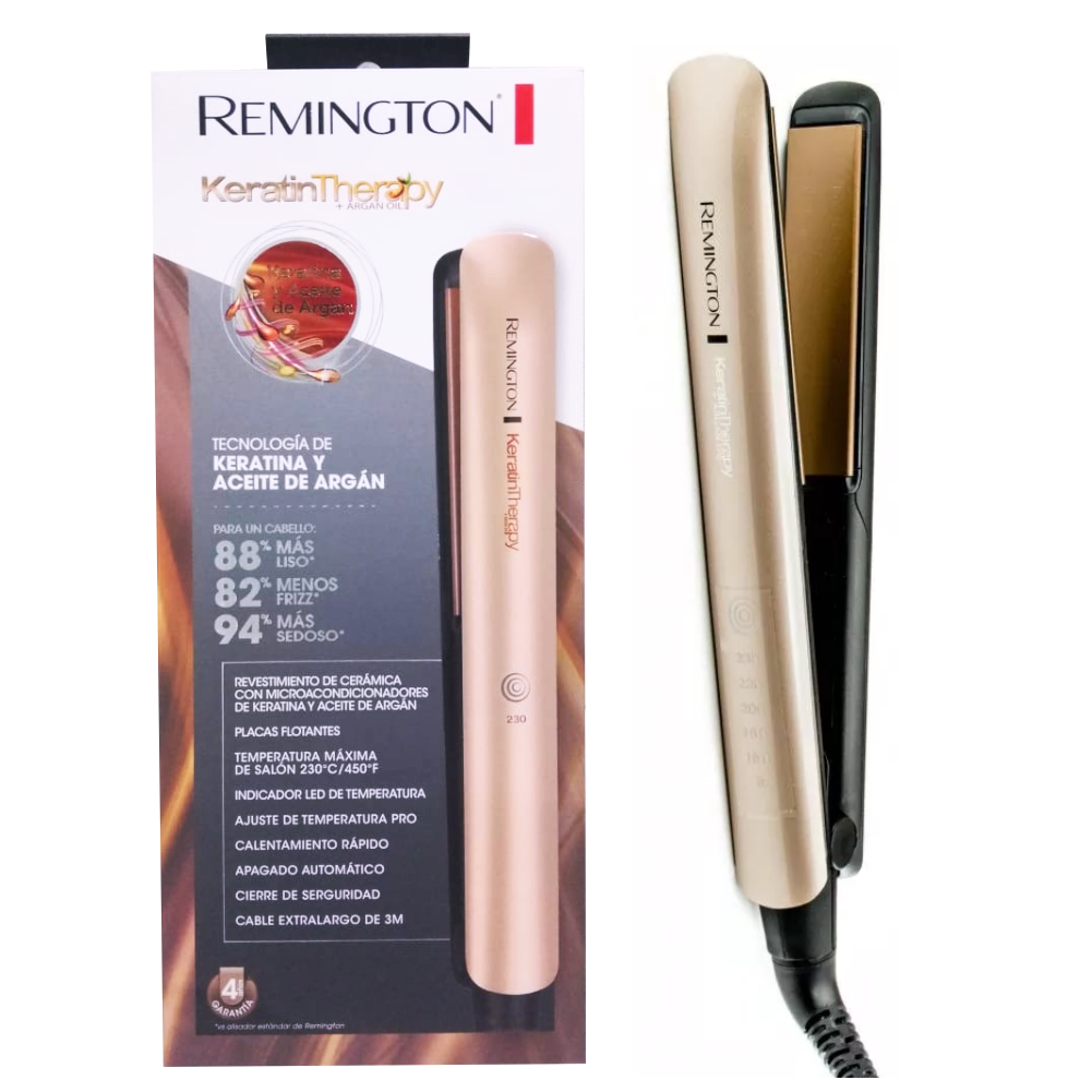 Plancha De Pelo Remington Original Keratina y Argan S8599