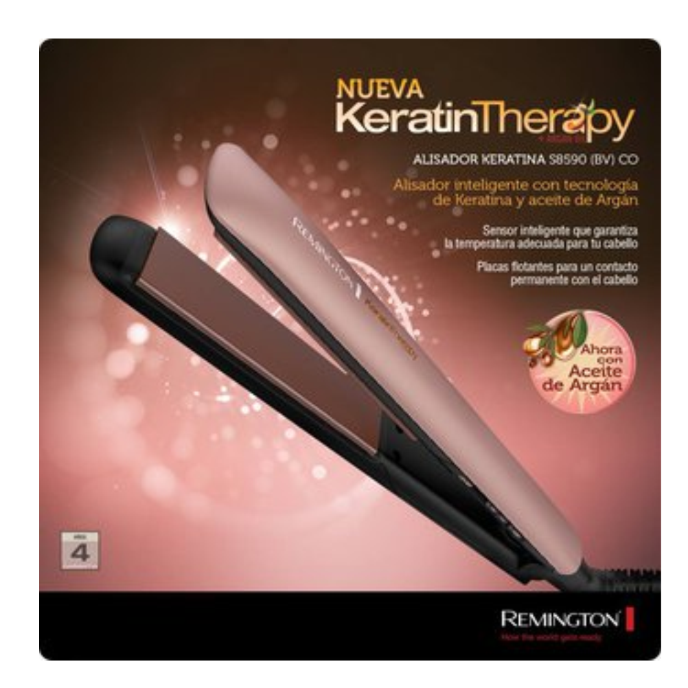 Plancha De Pelo Remington Original Keratina y Argan S8599 COLMETECNO