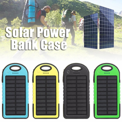 Power Bank Solar Batería Externa Portátil 12.000mah Luz LED